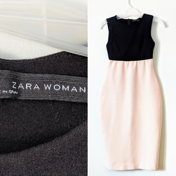 ZARA WOMAN Sleeveless Bodycon Dress - Picture 1 of 8